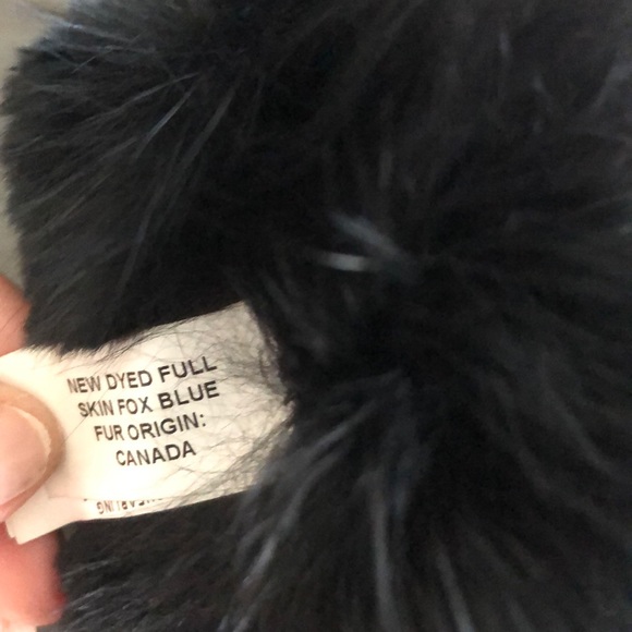 black suede fur cuffed gloves NWOT - Picture 4 of 4